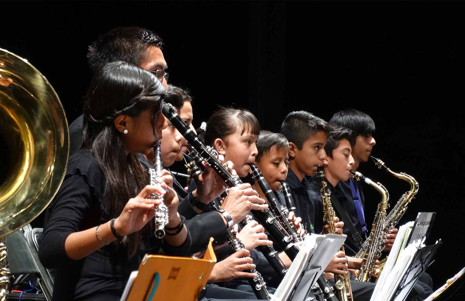 Foto de la sección de alientos de la Orquesta Sonar las Joyas